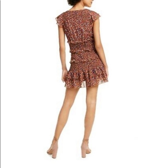 Foxiedox Mini Luna Animal Print Tiered Ruffle Dress M feminine cheetah leopard - Picture 14 of 14